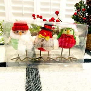 NEW Target Wondershop Mini Featherly Friends Christmas Holiday Birds Set of 3